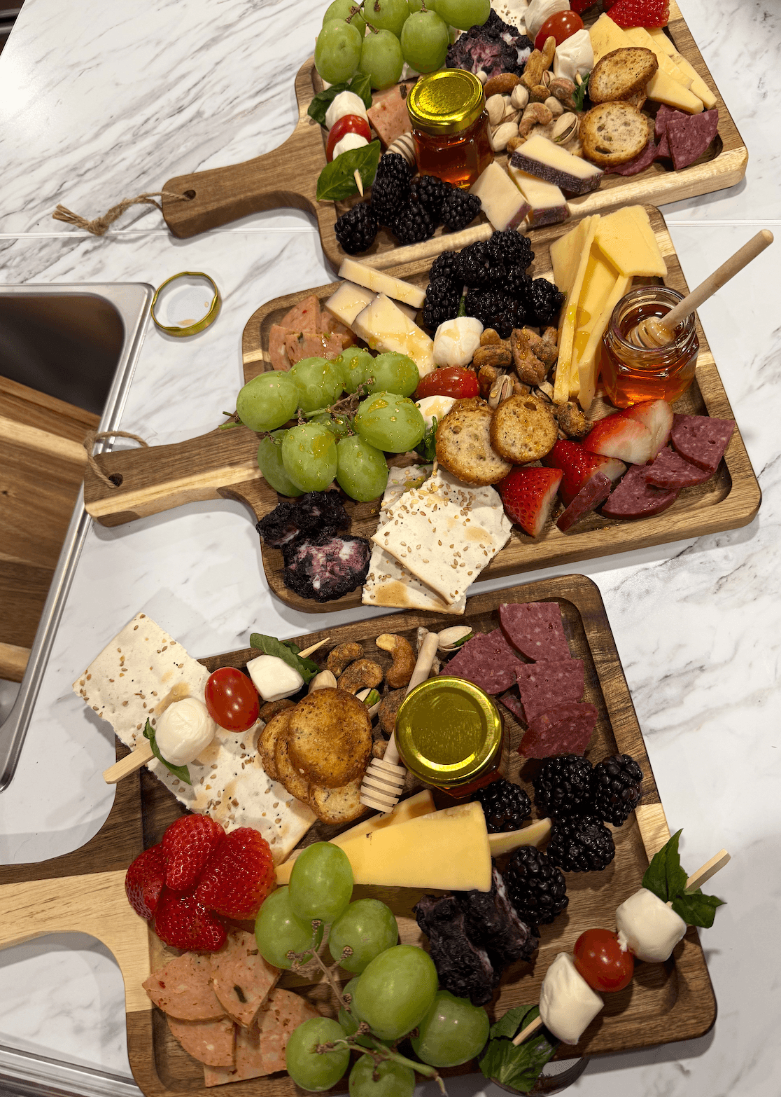 Three boards overhead